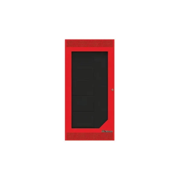 back box para central mmx-2000mns con puerta color rojo bbx-fxmnsr mircom