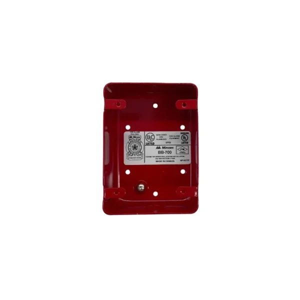 det-0000763 caja backbox roja para estacion manual serie 700 bb-700 mircom