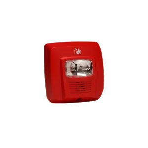 sys-hs sirena con luz estroboscopica 2 hilos montaje enpared color rojo sys-hs